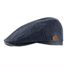 MJM Woll-Seiden-Schiebermütze - Nicht zu kalt. Nicht zu warm. Eben genau richtig für die Übergangszeit. Dunkelgraue Woll-Seiden-Schiebermütze von der Seite