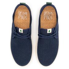 Navy Dunkelblaue Mesh-Sommersneaker von oben.
