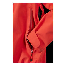 Damen, Jacke Rote Hardshell-Jacke mit Reißverschluss und Seitentasche.