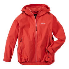 Damen, Jacke Rote Hardshell-Jacke von Halti mit Kapuze.