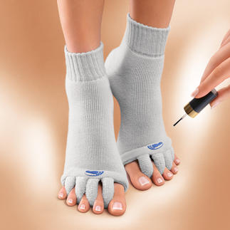 Wellness-Socken „Happy Feet“ Erholung für Pumps-geplagte Füsse. US-patentierte Entspannungssocken für Ihre Zehen.