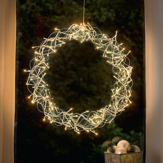 LED-Deko-Kranz Stimmungsvoller Lichterglanz für Ihr Fenster, die Tür, Wand- oder Tischdekoration, ...