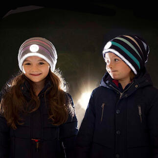Twinkle Kid® Reflektor-Beanie Sicher und cool: die trendige Strick-Beanie mit taghellem Leuchteffekt.