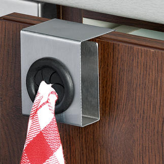 Handtuchhalter Push & Pull, 4er-Set Elegant, stabil und mobil. Ideal für Küche, Bad, Gäste-WC. Auch für (Hand-)Tücher ohne Aufhänger.