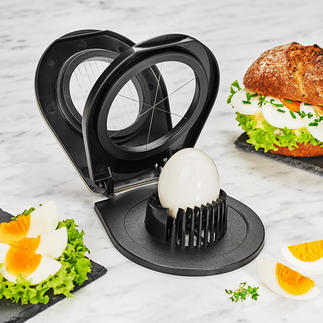 Gefu® Duo-Eierschneider Mit nur einem Gerät: Feine Eier-Scheiben oder dekorative Eier-Spalten.