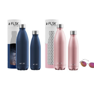 FLSK Isolierflasche oder muki Snackpot Die FLSK-­Flasche mit VICC®-­Isolier-Technologie: Hält bis zu 24 Stunden kalt und bis zu 18 Stunden heiss.