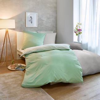 Sommer-Bettwäsche, 160 x 210 cm Nur ein Hauch auf der Haut: sommerleichte, bi-color Wendebettwäsche aus reiner Baumwolle.