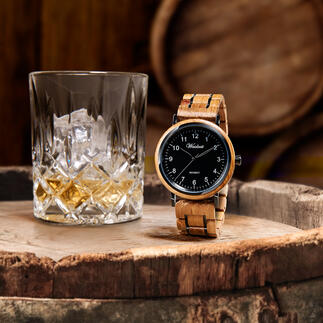 Herrenuhr aus Whiskyfässern Jede ein unverwechselbares Einzelstück. Mit hochpräzisem, japanischem Hightech-Uhrwerk.