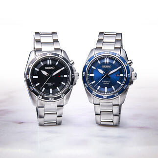 Seiko Kinetic Armbanduhr Läuft bis zu 100-mal länger als herkömmliche Automatik-­Uhren. Mit 6 Monaten Gangreserve. Für Damen und Herren.