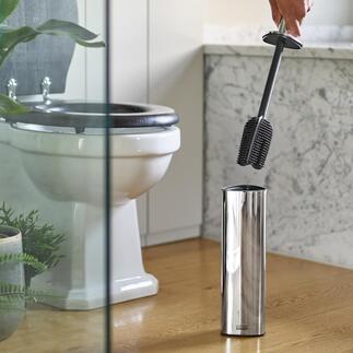 Silikon-WC-Wischer mit 3-geteiltem Borstenkopf Genialer Silikon-WC-Wischer mit 3-geteiltem Borstenkopf: viel flexibler und hygienischer als herkömmliche Toilettenbürsten.