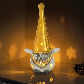 Windlicht Wichtel Bezauberndes Nordlicht im berühmten Ruth-Vetter-Design. Handgefertigt aus Keramik.