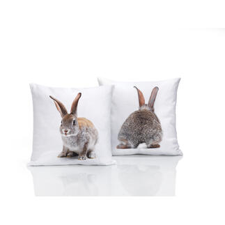 Wendekissen mit Hase vorn und hinten.