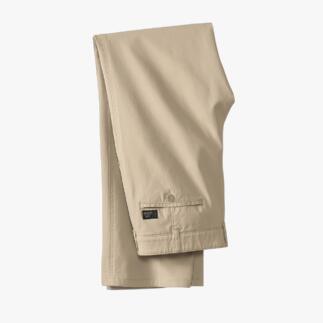 Beige Fein-Canvas-Hose lässig drapiert