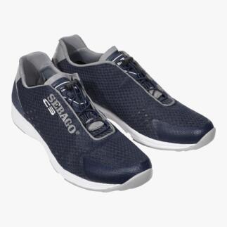 Zwei Sebago Herren Wet-Sneakers in navy Blau, seitliche Sicht.