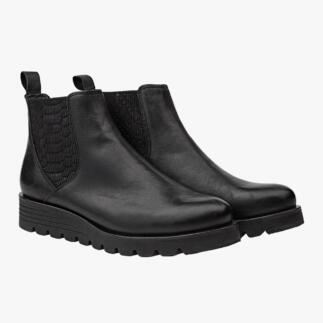 Schwarze Apple of Eden Chelsea-Boots, Frontansicht
