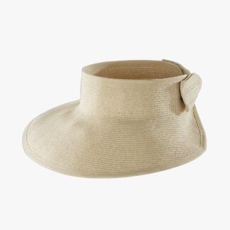 Loevenich Sonnenblende aus geflochtenem Papier in Seitenansicht.
