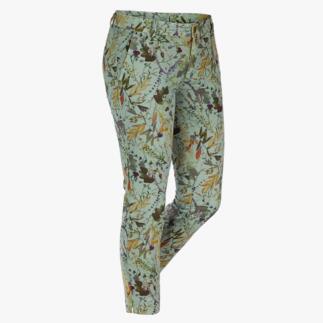 Blumenmuster auf hellgrünen Hosen