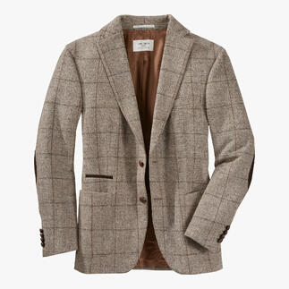 Carl Gross Harris Tweed-Sakko in beige mit Karo-Muster.
