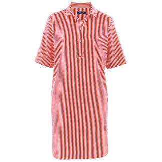 Das Sommer-Essential Streifen-Hemdblusen-Kleid vom Spezialisten Saint-James, Frankreich. Lässig-gerader Schnitt. Stilvolle Polo-Leiste. Reine Baumwolle. 