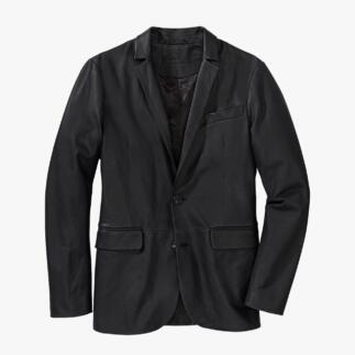 Schwarzer OCONI Lammnappa-Blazer auf Hanger