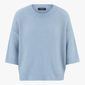 Hellblauer Junghans Flausch-Pullover mit weitem Schnitt