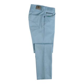 Helle Canvas-Five-Pocket-Hose mit seitlichem Taschendesign.