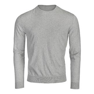 Grauer Sommer-Tweed-Pullover auf hellen Hintergrund.