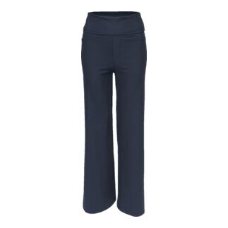Weite Hose in Navy mit hohem Bund, Größe 34.