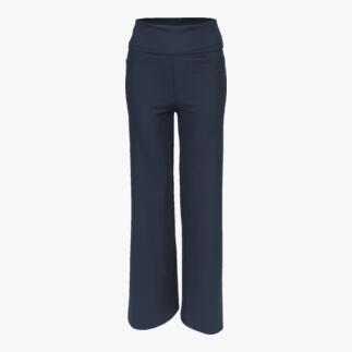 Weite Hose in Navy mit hohem Bund, Größe 34.