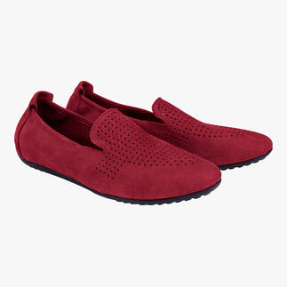 arche Sommer-Loafer in Rot, Paaransicht mit perforiertem Design