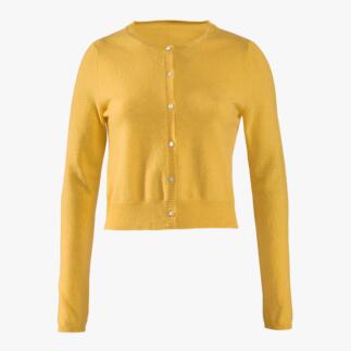 Gelber FTC Kurz-Cardigan mit Knöpfen