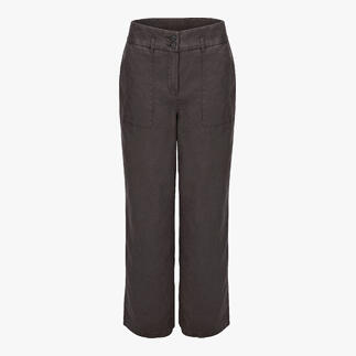 Vorderansicht der Kris Reutter Coldblack®-Sommerhose in dunkelbraun.