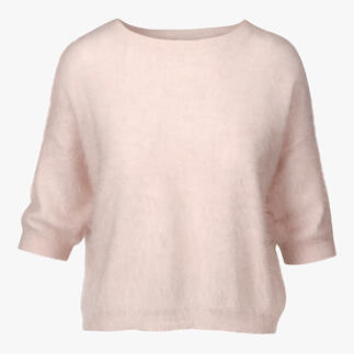 Beiger Brushed-Cashmere-Pullover von Junghans 1954.