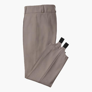 Perfekte Stiefelhose in Greige, Größe 18, elegant geschnitten.