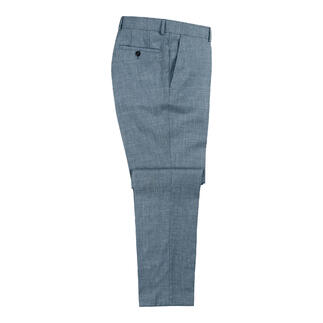 Seitenansicht der hellblauen Hose von Carl Gross Sommer-Anzug.