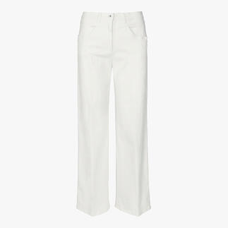 Weiße Wide-leg-Hose von RAPHAELA BY BRAX, Vorderansicht mit Seitentaschen.