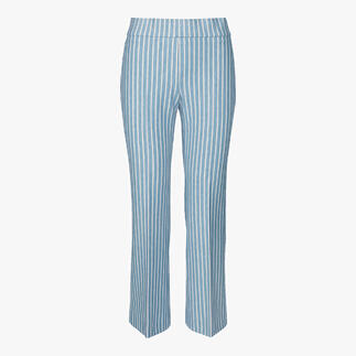 Blaue Streifen-Schlupfhose von Seductive, Vorderansicht.