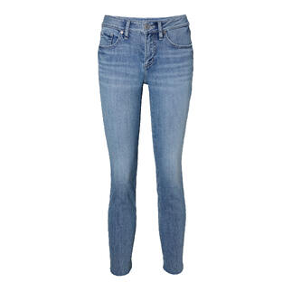 Vorderansicht von Silver Suki Straight-Jeans in blauer Farbe.