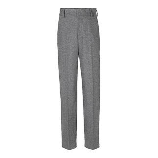 Graue melierte Winter-Wollhose im Stehen auf einem weißen Hintergrund