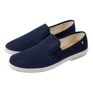 Marinefarbener Sommer-Slipper aus Netzmaterial, Größe 41