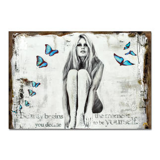 Devin Miles – Butterflies II Devin Miles: Der Shootingstar der deutschen „Modern Pop-Art“. 
Unikatserie aus Malerei und Siebdruck auf gespachtelter Leinwand. 100 % Handarbeit. Masse: 122 x 84 cm