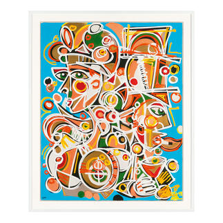 David Tollmann – Dinner Party David Tollmann: Unverwechselbare Kunst in dritter Generation. Exklusive Unikatserie auf Büttenpapier. Handübermalt. Masse: gerahmt 103 x 124 cm
