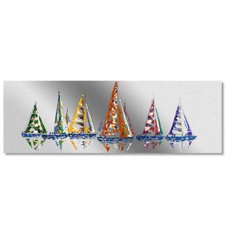 Paul La Poutré – Happy Sailing Paul La Poutré: Neueste Unikatserie – 100 % von Hand auf Edelstahl gemalt. 24 Exemplare. Exklusiv bei Pro-Idee. Masse: 150 x 50 cm