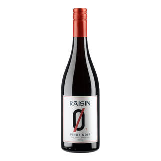 Flasche Raisin Pinot Noir mit rotem Etikett