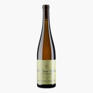 Flasche Pinot Gris Rangen de Thann BIO mit eleganter Verpackung.