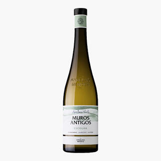 Weinflasche Muros Antigos Escolha 2024 mit elegantem Etikett.