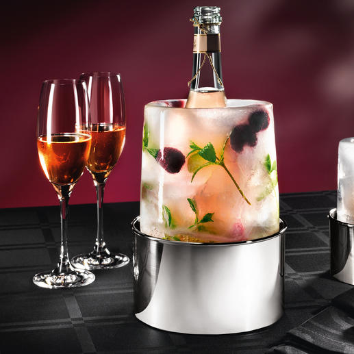 Eis-Cooler Fantasievoller Flaschenkühler – aus glitzerndem Eis. Ganz einfach selbstgemacht.