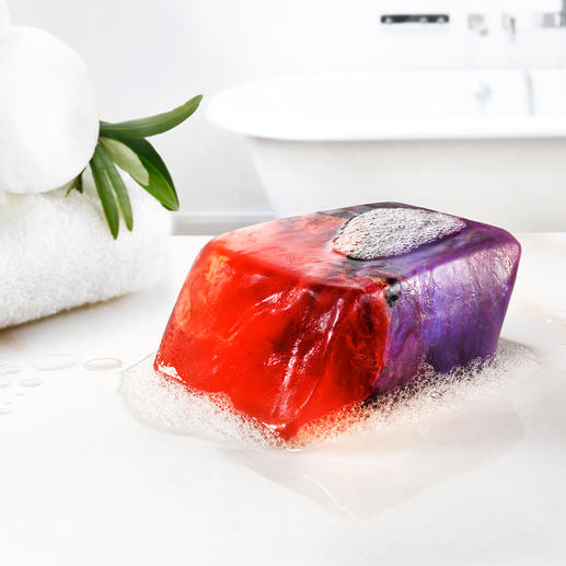 SoapRocks® „Feueropal“, 170 g Ausgefallener Blickfang für Bad und Gäste-WC: luxuriöse Seife in Edelstein-Optik.