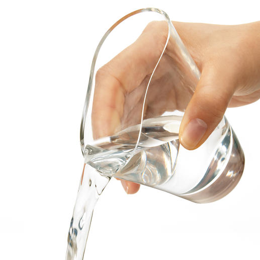 Optisch von Glas nicht zu unterscheiden. Dank flexiblem Silikon jedoch absolut unzerbrechlich.