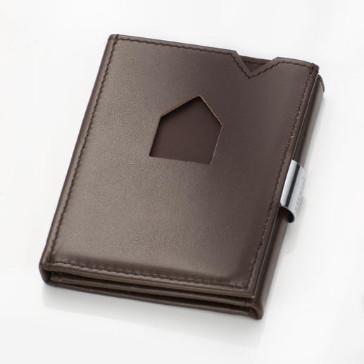 Exentri® RFID Smart Wallet Das Karten-Etui mit 2fach-Schnellzugriff. Ohne Öffnen, die beiden meist genutzten Karten direkt zur Hand.